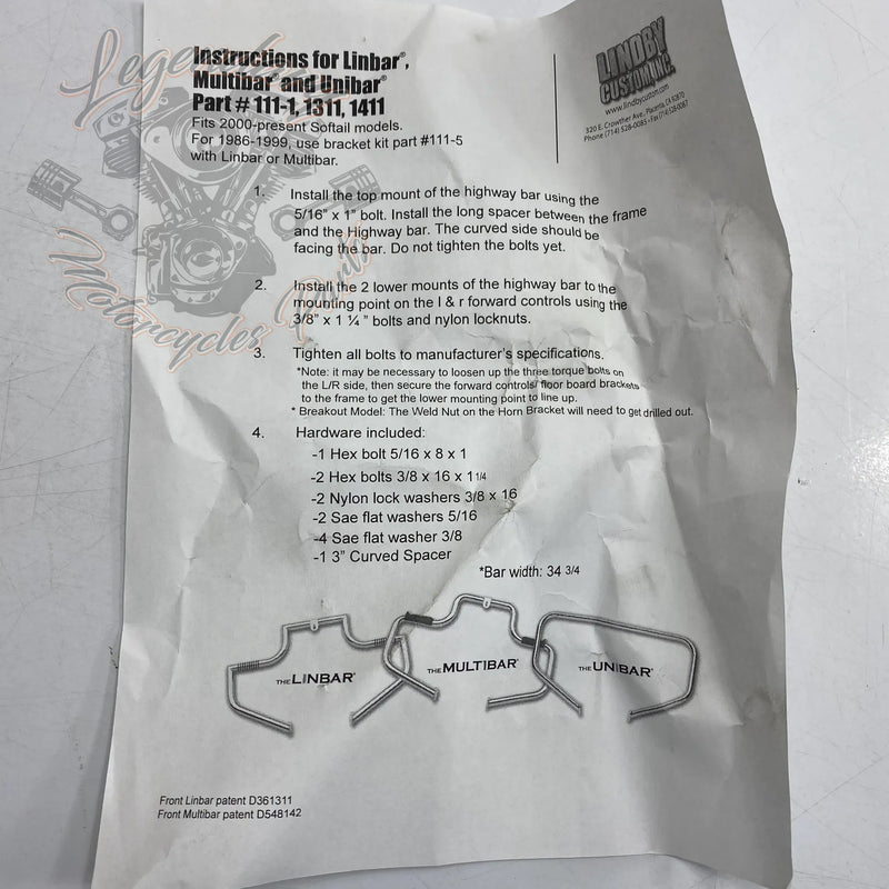 Crash bar "Moustache" Ref 111-1