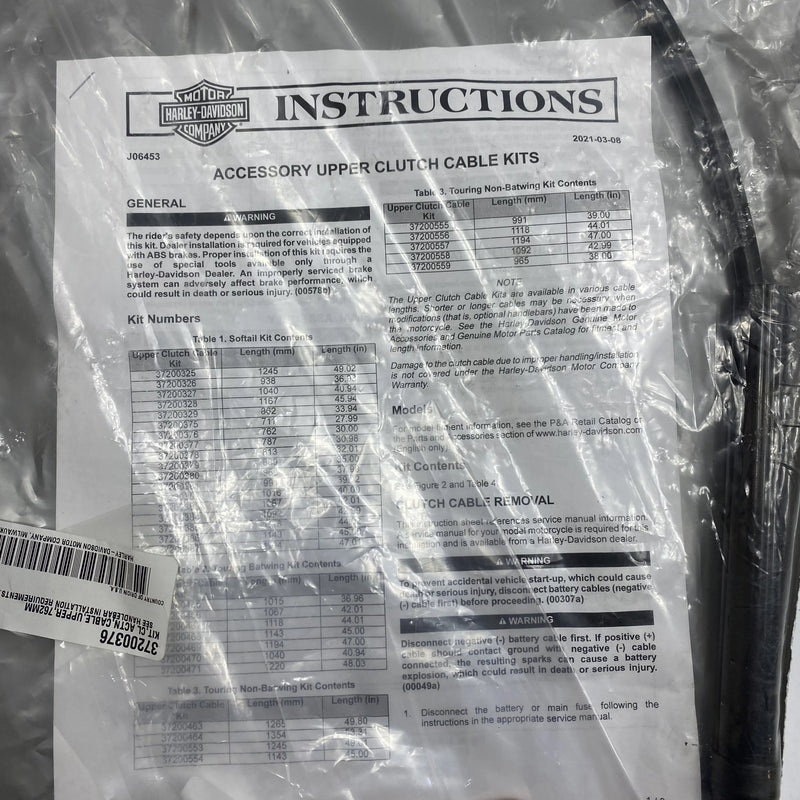 Cable de embrague superior