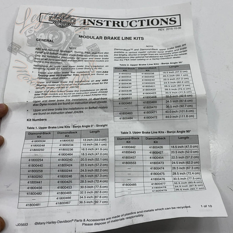 Tubo freno anteriore DiamondBack OEM 41800425