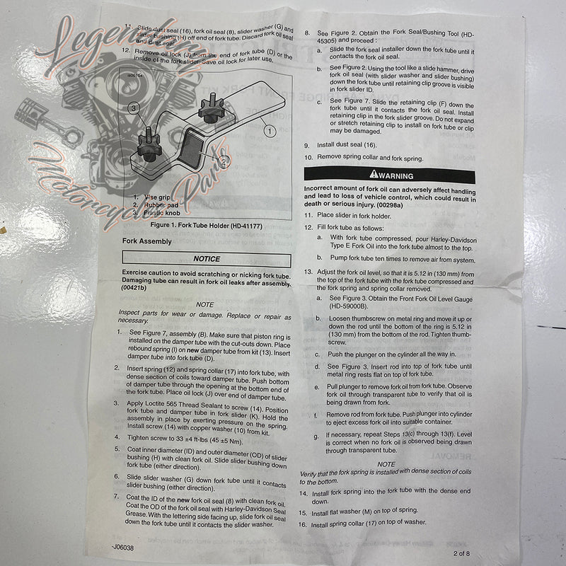 Forcella a cartuccia singola OEM 45400058