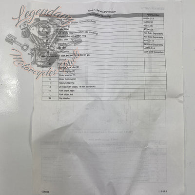 Forcella a cartuccia singola OEM 45400058