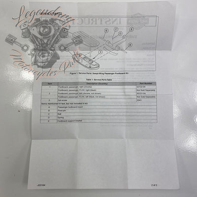 Passenger Footrests OEM 50500041