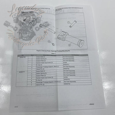Passenger Footpeg Mounting Kit OEM 50501128