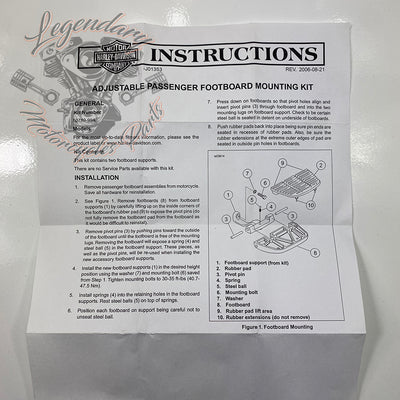 Passenger footpeg supports OEM 50789-99A