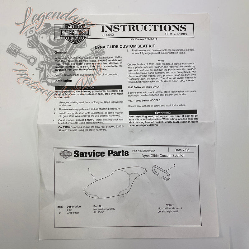 Sella biposto OEM 51540-01A