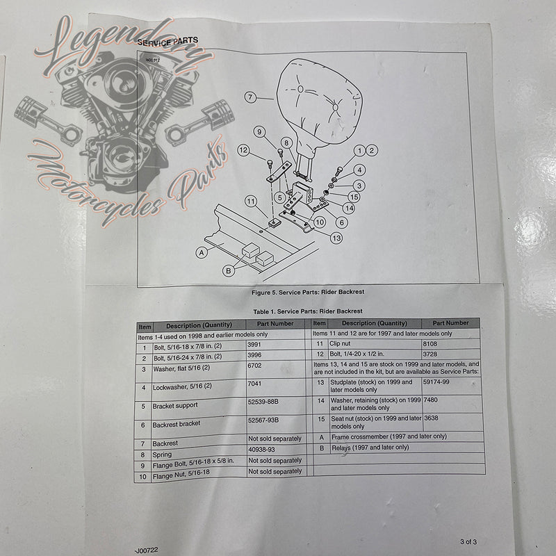 Respaldo conductor OEM 51631-06