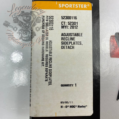 Regulowana płyta sissy bar OEM 52300116