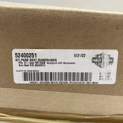 Sundowner Passenger Seat OEM 52400251