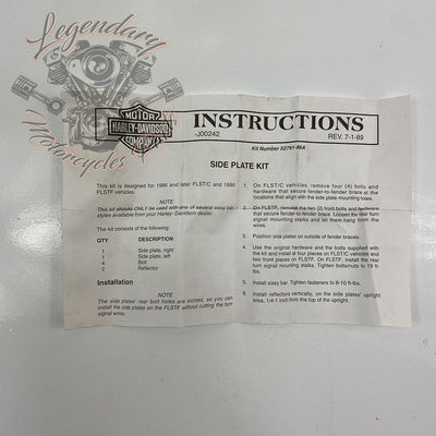 Sissybar-Schilder OEM 52791-86A