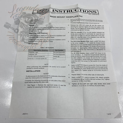 Sissy Bar Rigid Side Plates OEM 53020-06A