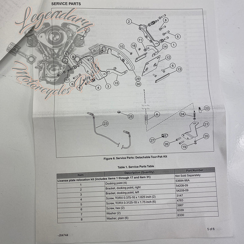 Abnehmbares Tour Pak Kit OEM 53246-09A