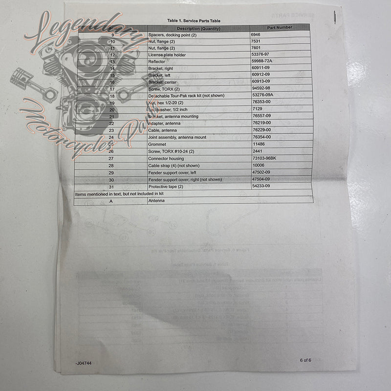 Kit Tour Pak détachable OEM 53246-09A