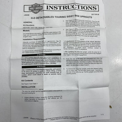Sissy bar Detachables OEM 54247-09A