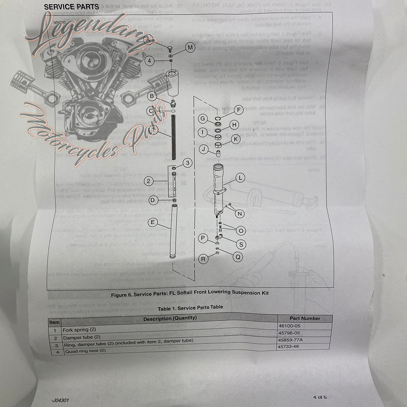 Front lowered suspension kit OEM 54758-07