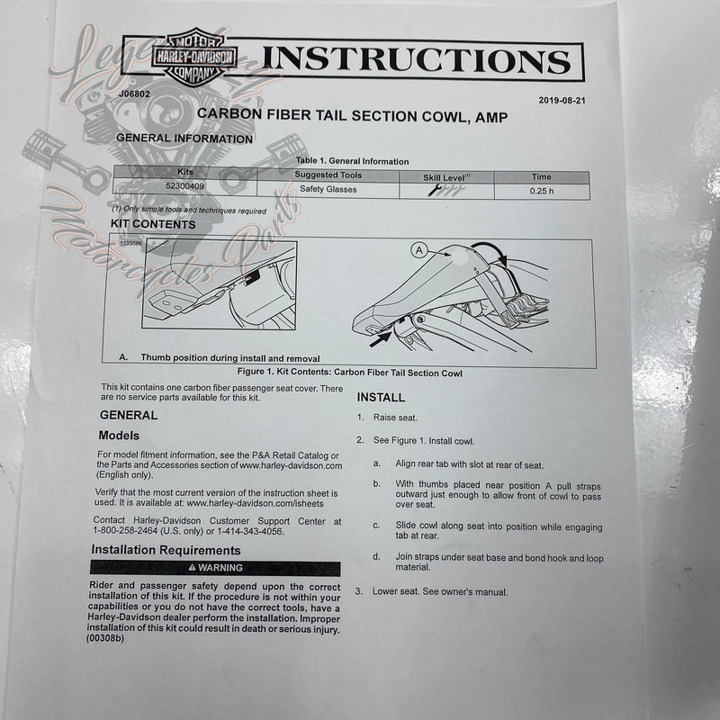 Carenagem Traseira do Assento OEM 61301070