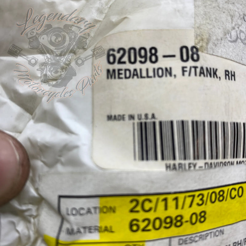 Right Tank Logo OEM 62098-08