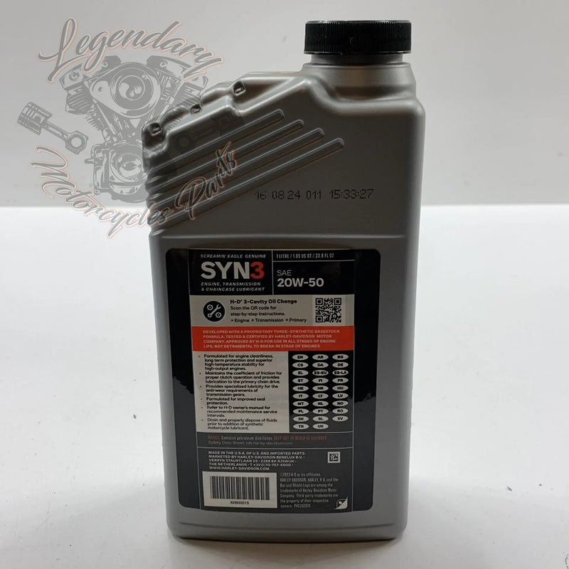 Screamin' Eagle Full Synthetic 20W50 Engine Oil OEM 62600015