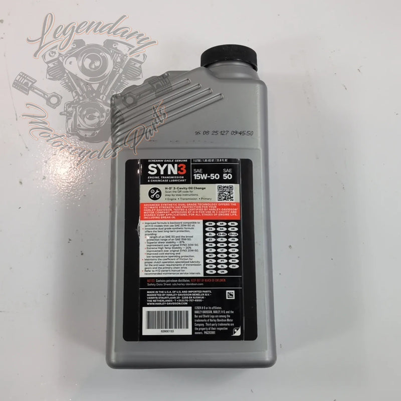Screamin' Eagle SAE 15W50 Full Synthetic SYN3 Engine Oil OEM