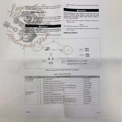 Clignotants arrière OEM 67800055A