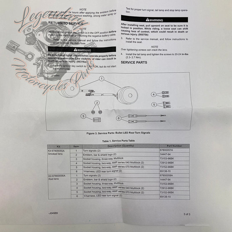 OEM 67800055A achterknipperlichten