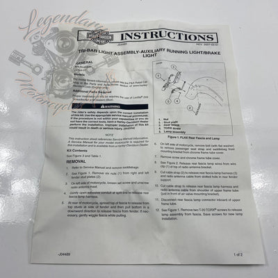 Fanale posteriore Tri-bar con funzione posizione/freno OEM 68358-07