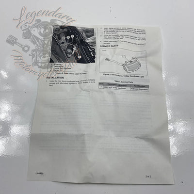 Fanale posteriore Tri-bar con funzione posizione/freno OEM 68358-07