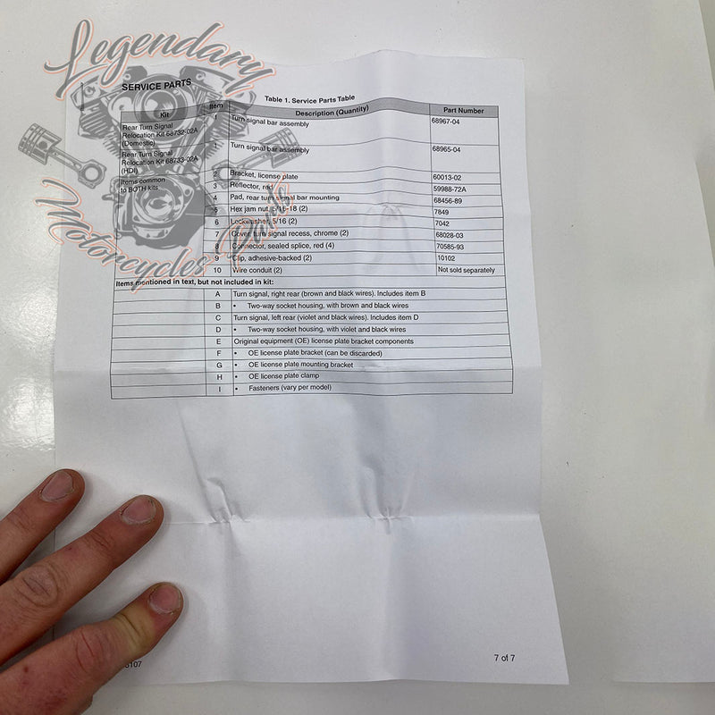 Rücklicht Blinker Relocation Kit OEM 68733-02A