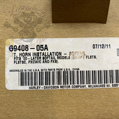 Kit d'installation pour klaxon à air OEM 69408-05A