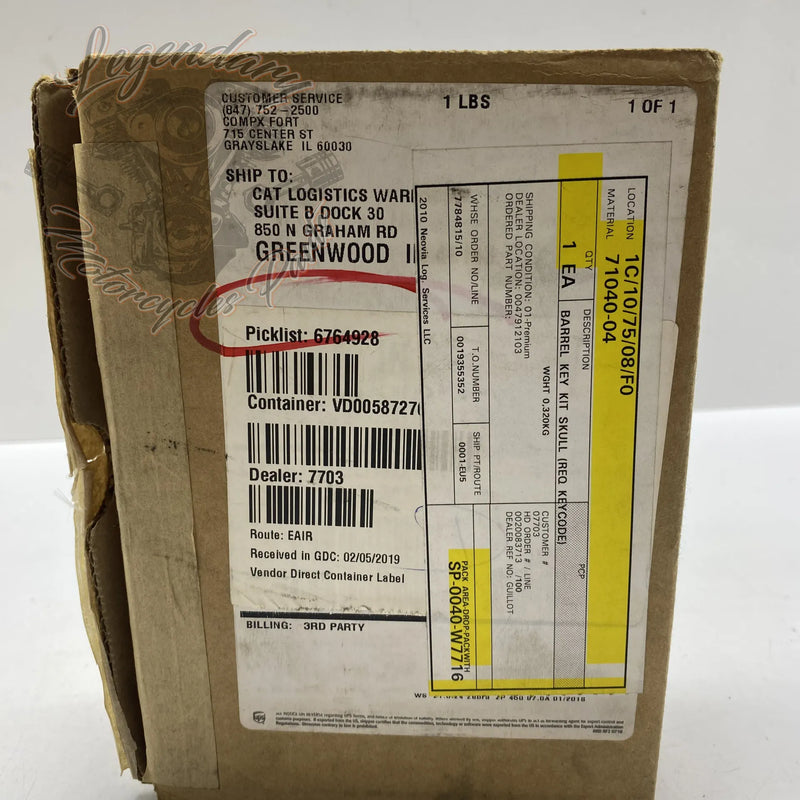 Skull Ignition Key OEM 71040-04