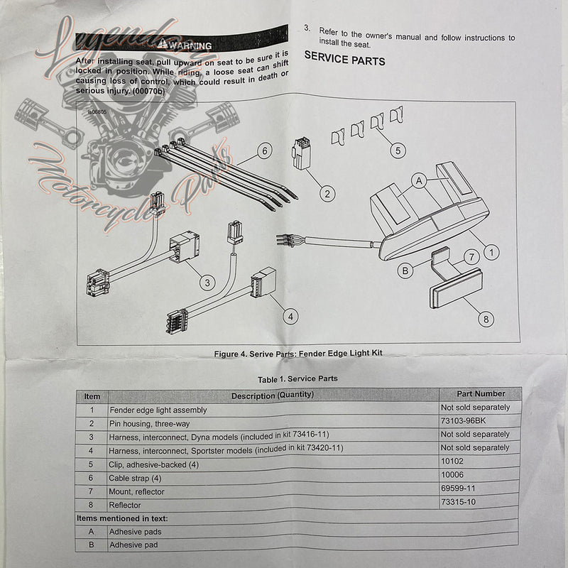 Luč zadnjega blatnika OEM 73416-11