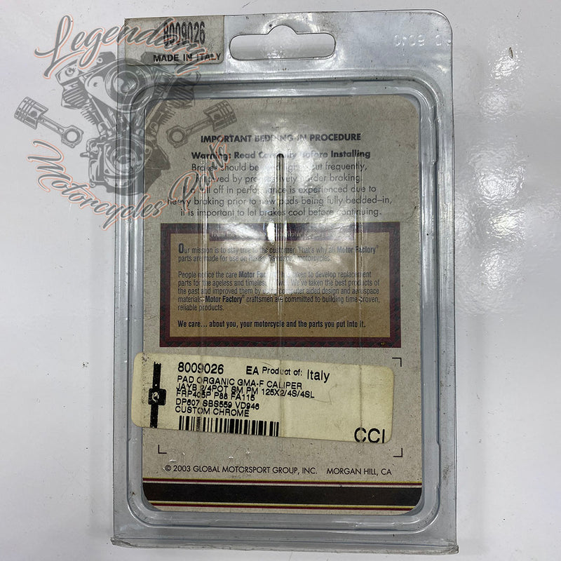 Pastiglie freno Réf 8009026