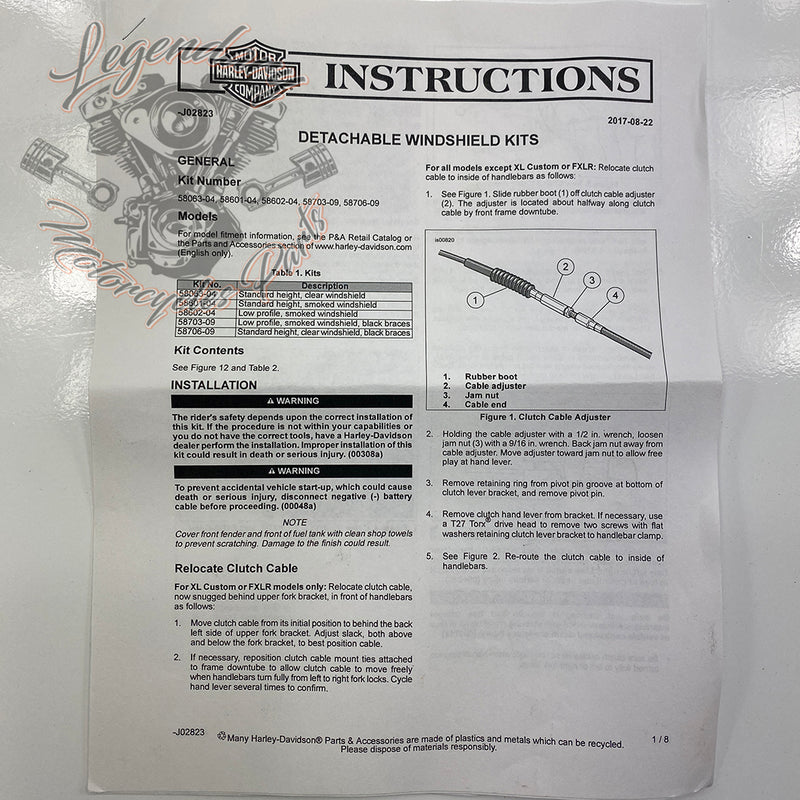 Detachable Windscreen OEM 58063-04