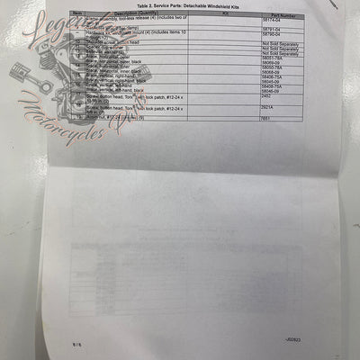 Abnehmbare Windschutzscheibe OEM 58063-04