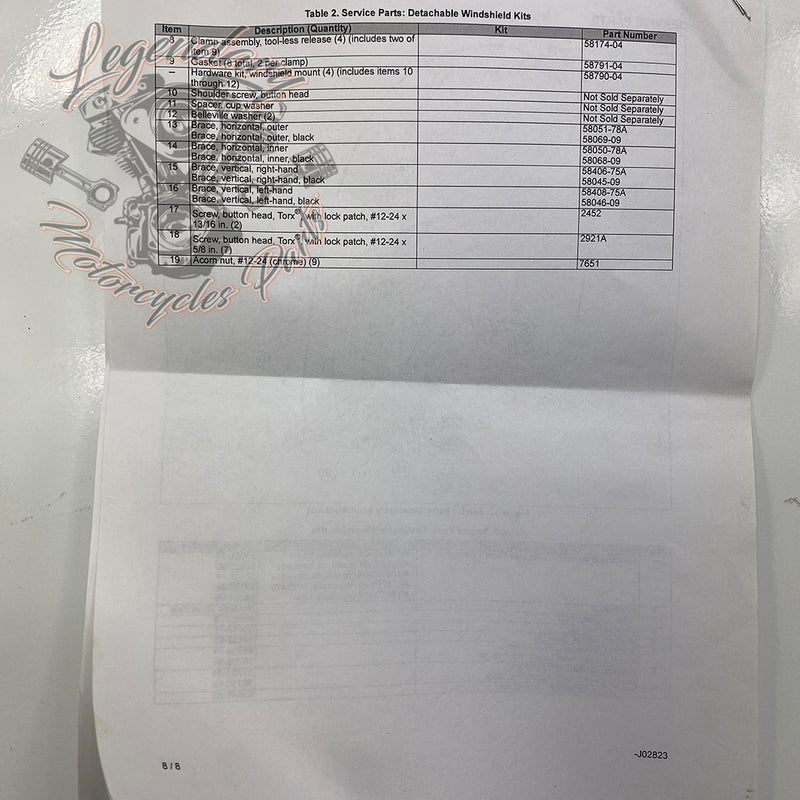 Detachable Windscreen OEM 58063-04