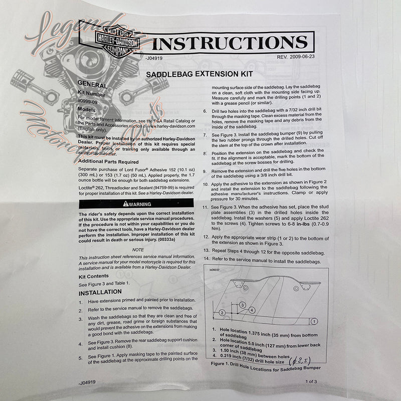 Satteltaschen-Erweiterungskit OEM 90999-09