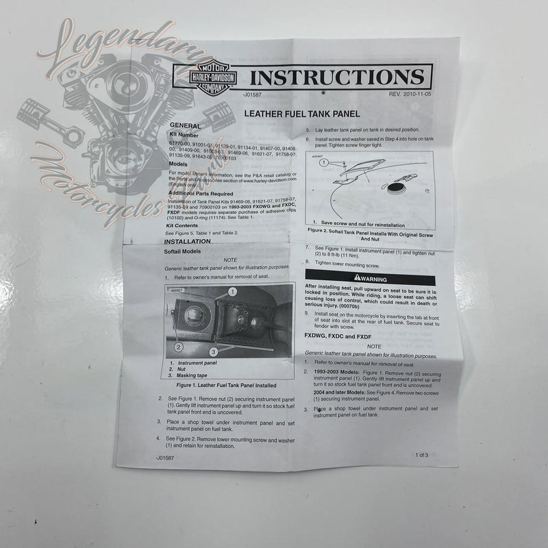 Protetor de depósito com bolsa OEM 91135-09