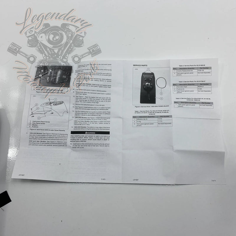 Protetor de depósito com bolsa OEM 91135-09