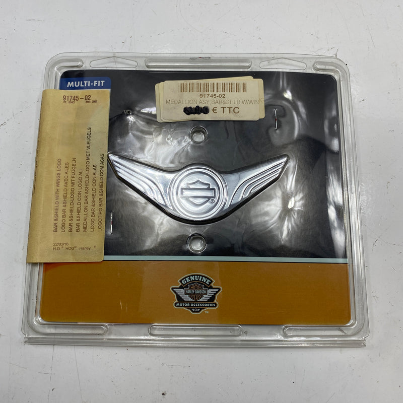 Medalhão decorativo, Bar and Shield com asas OEM 91745-02