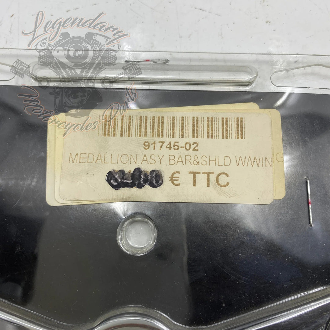 Decorative Medallion, Bar and Shield with Wings OEM 91745-02
