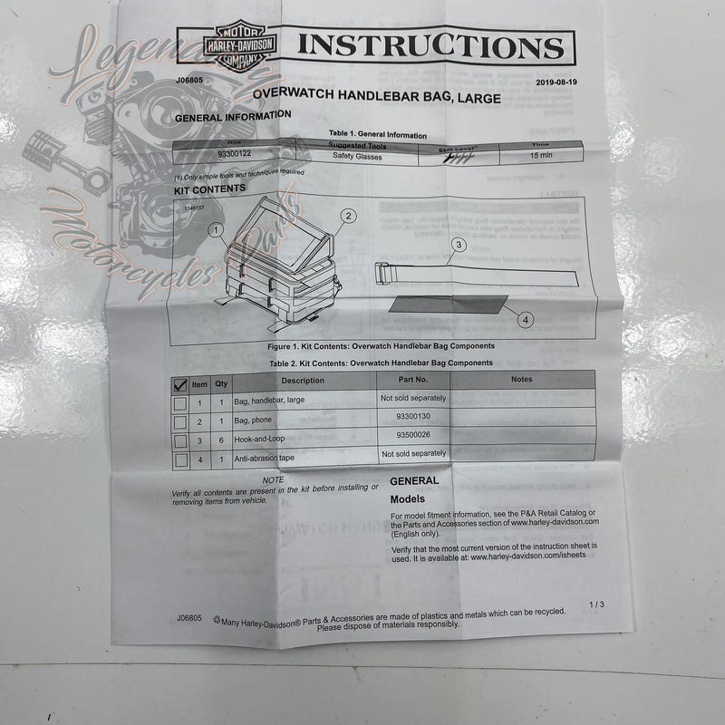 Torba na kierownicę Overwatch OEM 93300122