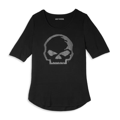 T-shirt Wille G Skull avec strass - Femme