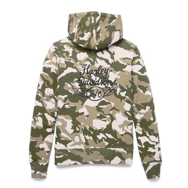 Gilet à capuche zippé camouflage Salute - Femme