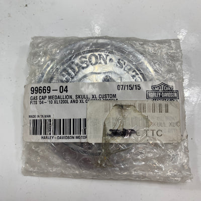 Skull Fuel Tank Cap Medallion OEM 99669-04