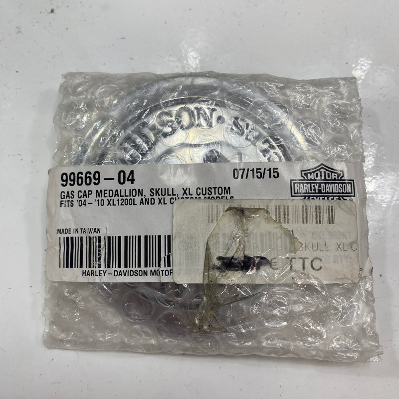 Skull Fuel Tank Cap Medallion OEM 99669-04