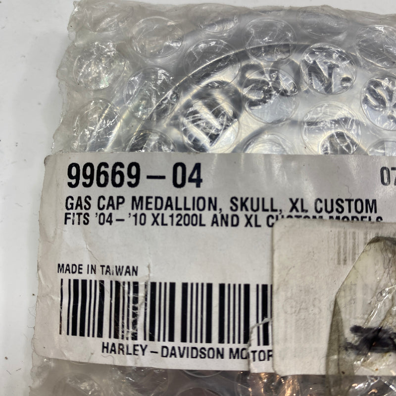 Skull Fuel Tank Cap Medallion OEM 99669-04