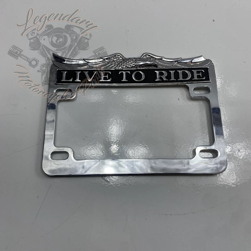 Live To Ride" License Plate Surround Ref DS-720809