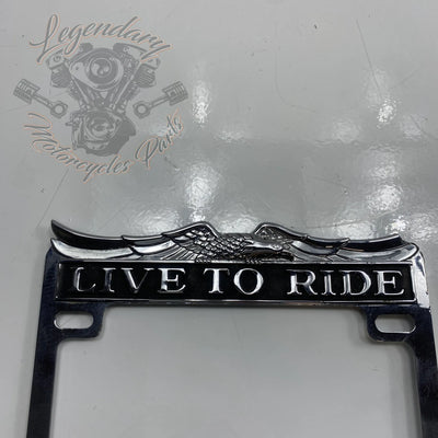 Live To Ride" License Plate Surround Ref DS-720809