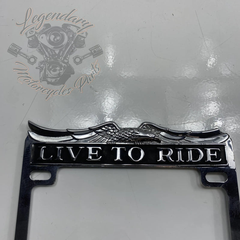Live To Ride" License Plate Surround Ref DS-720809