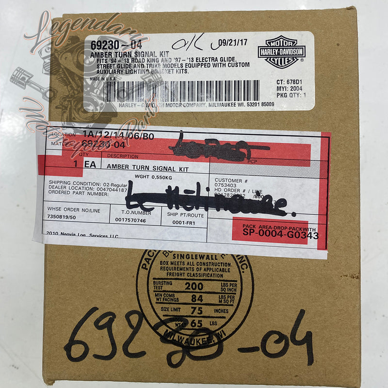 Kit de intermitentes delanteros para faros auxiliares OEM 69230-04