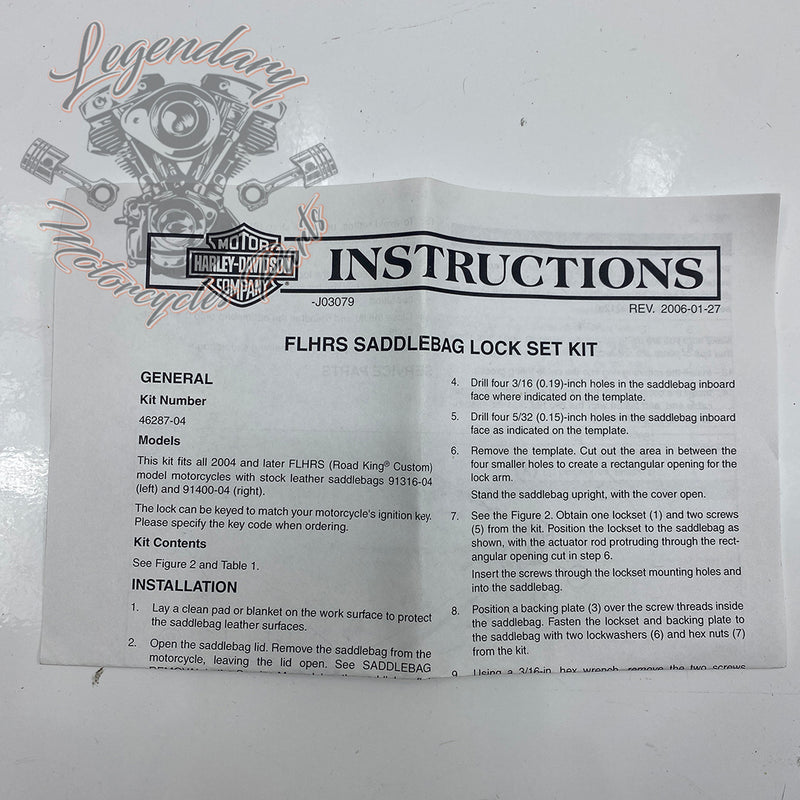 Rigid Saddlebag Security OEM 46287-04